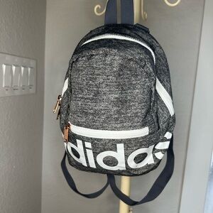 Adidas Gray Backpack with White Accents
